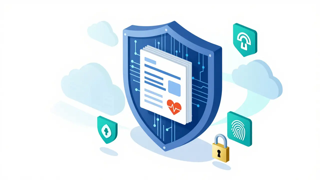 Digital shield protecting medical data and prescriptions securely