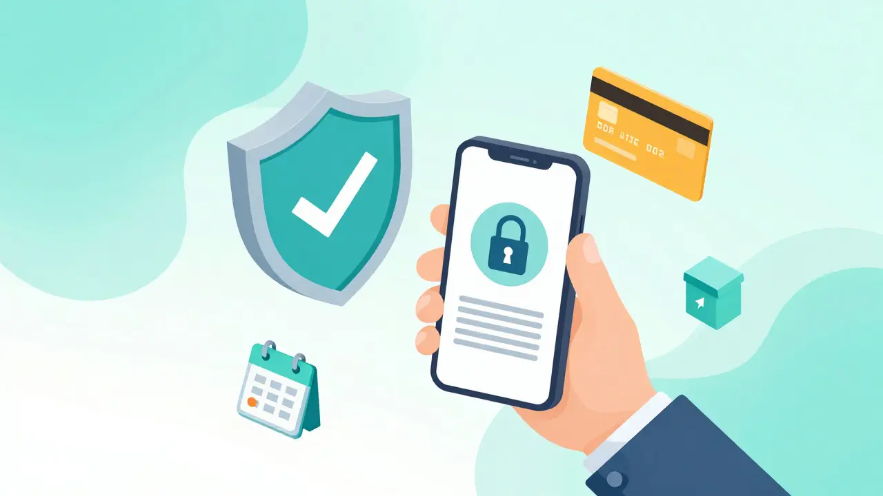 Isometric view of secure online pharmacy payment process