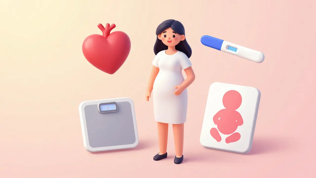 Woman celebrating health benefits and fertility success
